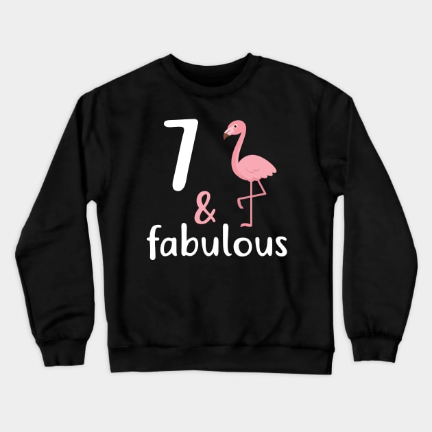 7th year birthday for a girl Crewneck Sweatshirt by Anonic